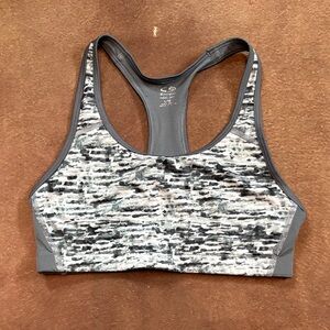Champion Gray and Black Patterned Sports Bra